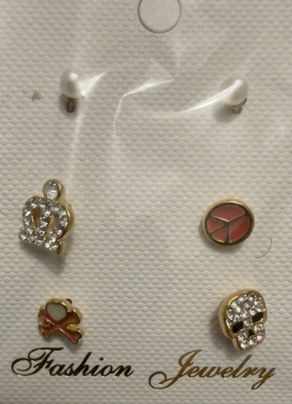 Women's Fashion Stud Earrings Elegant Floral Design Gold Tone Nickel Free Gift - Lumi and Leo