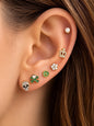 Women's Fashion Stud Earrings Elegant Floral Design Gold Tone Nickel Free Gift - Lumi and Leo