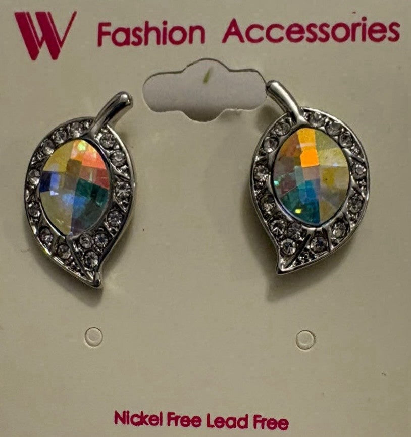Women's Fashion Stud Earrings Elegant Floral Design Gold Tone Nickel Free Gift