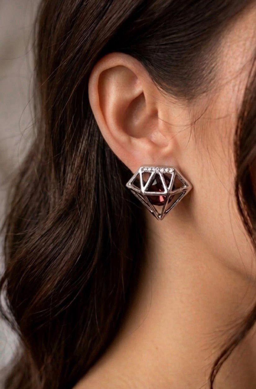 Women's Fashion Stud Earrings Elegant Floral Design Gold Tone Nickel Free Gift