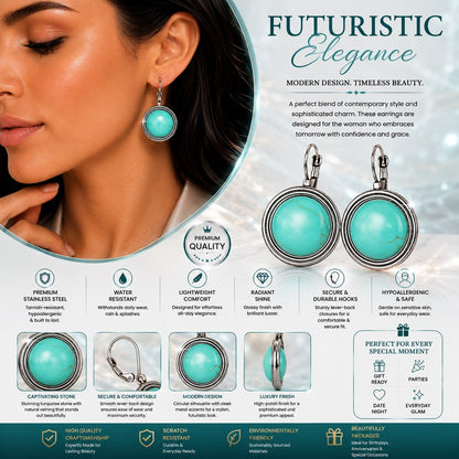 Women's Stainless Steel Dangle Earrings Hypoallergenic Lightweight Fashion Gift - Lumi and Leo