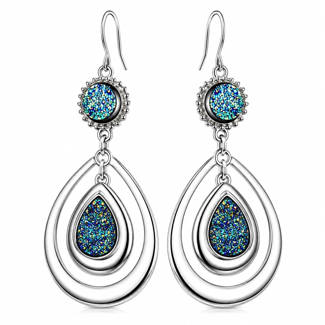 Women's Stainless Steel Dangle Earrings Hypoallergenic Lightweight Fashion Gift