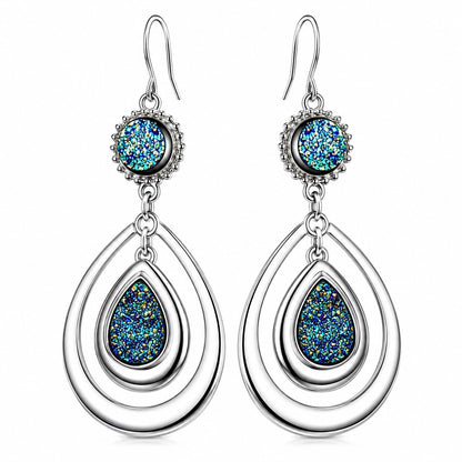 Women's Stainless Steel Dangle Earrings Hypoallergenic Lightweight Fashion Gift - Lumi and Leo
