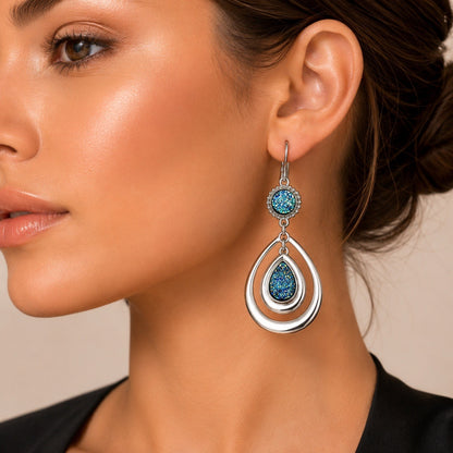 Women's Stainless Steel Dangle Earrings Hypoallergenic Lightweight Fashion Gift - Lumi and Leo