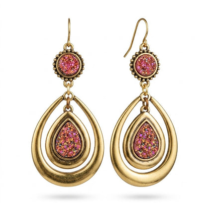 Women's Stainless Steel Dangle Earrings Hypoallergenic Lightweight Fashion Gift - Lumi and Leo