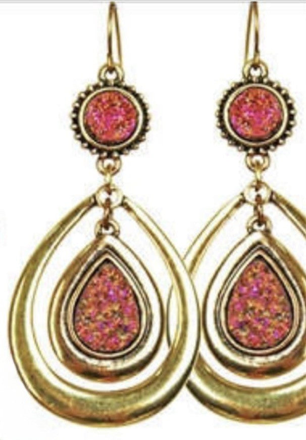 Women's Stainless Steel Dangle Earrings Hypoallergenic Lightweight Fashion Gift