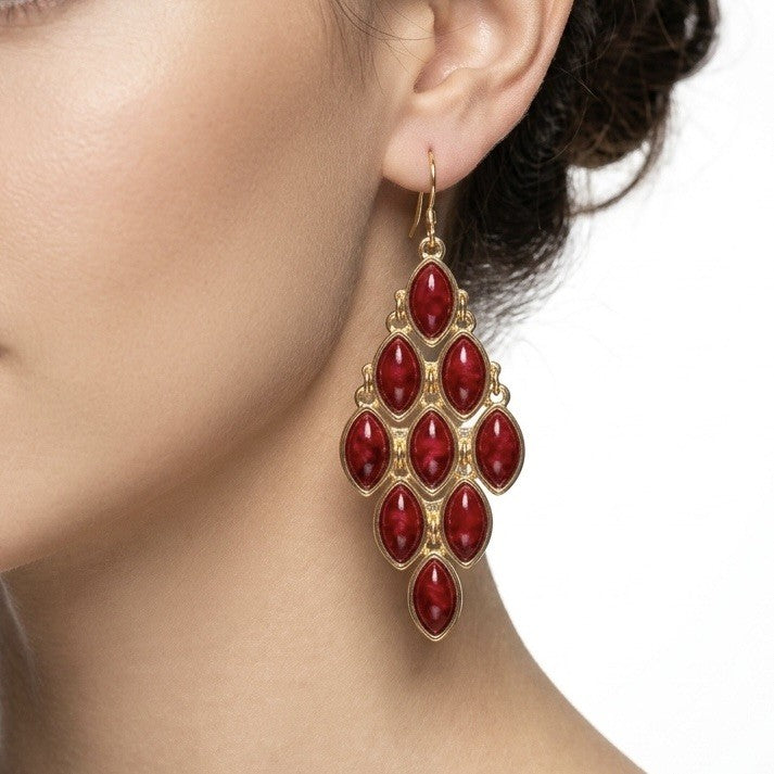 Women's Stainless Steel Dangle Earrings Hypoallergenic Lightweight Fashion Gift
