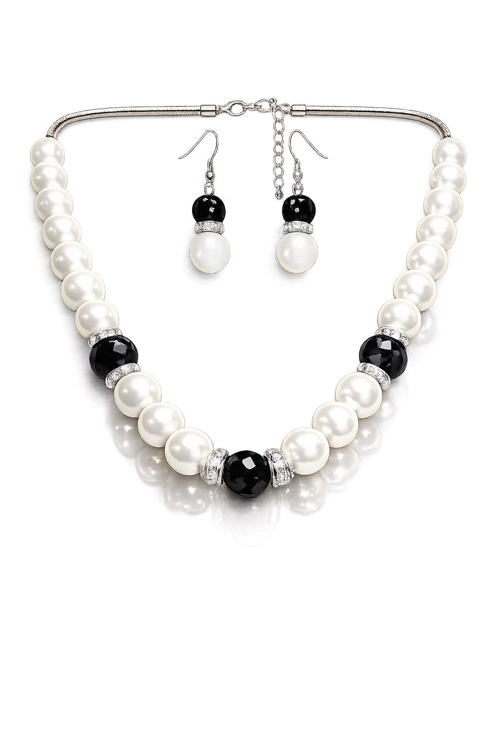 Women’s Stainless Steel Necklace & Earrings Jewelry Set Floral Adjustable Gift - Lumi and Leo