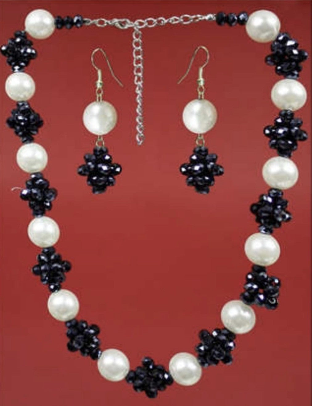 Women’s Stainless Steel Necklace & Earrings Jewelry Set Floral Adjustable Gift - Lumi and Leo