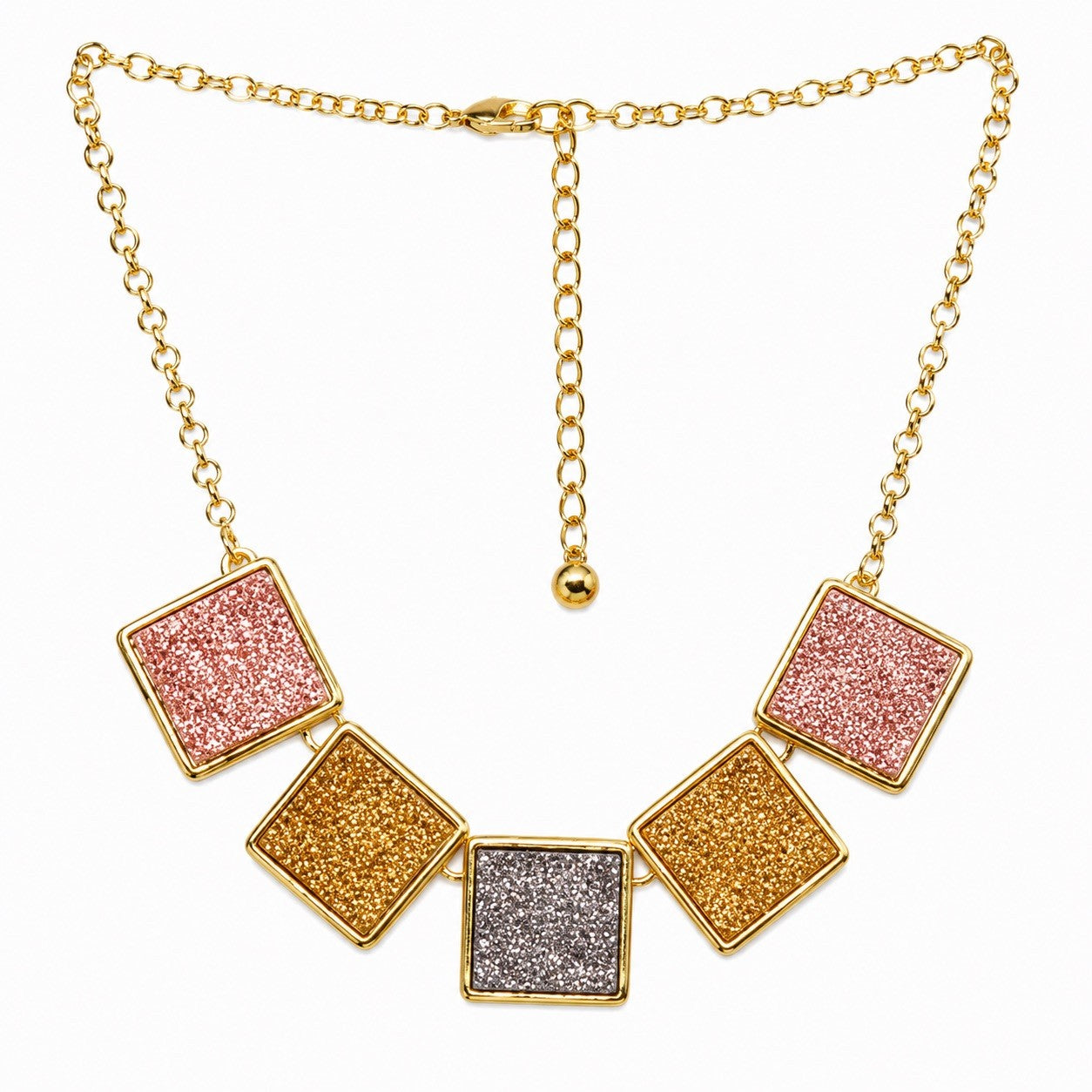 Women’s Stainless Steel Necklace & Earrings Jewelry Set Floral Adjustable Gift - Lumi and Leo