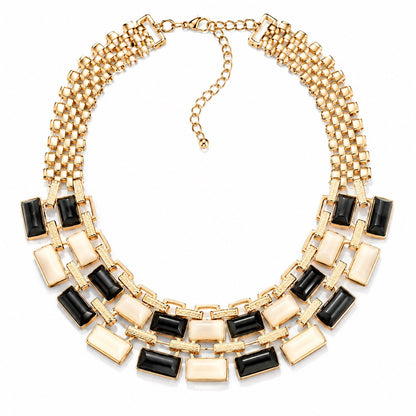 Women’s Stainless Steel Necklace & Earrings Jewelry Set Floral Adjustable Gift - Lumi and Leo