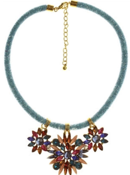 Women’s Stainless Steel Necklace & Earrings Jewelry Set Floral Adjustable Gift - Lumi and Leo