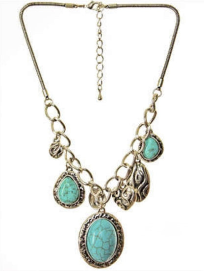 Women’s Stainless Steel Necklace & Earrings Jewelry Set Floral Adjustable Gift - Lumi and Leo