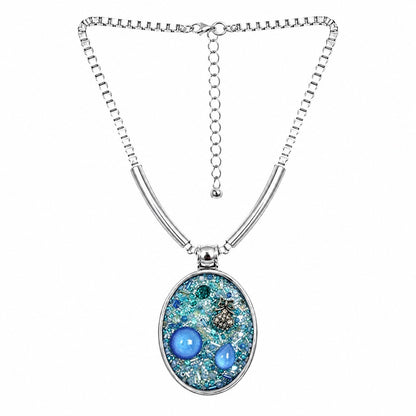 Women’s Stainless Steel Necklace & Earrings Jewelry Set Floral Adjustable Gift - Lumi and Leo