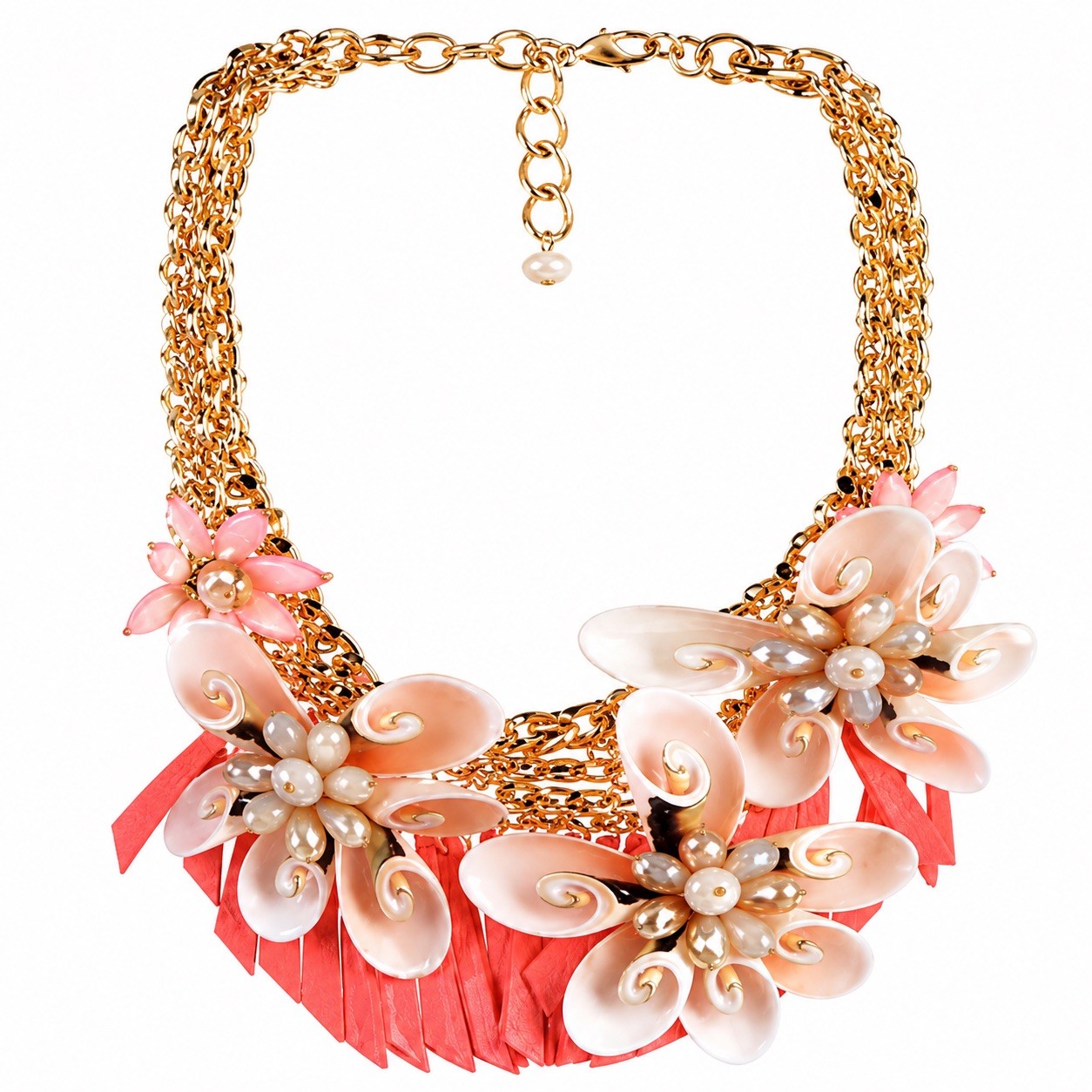 Women’s Stainless Steel Necklace & Earrings Jewelry Set Floral Adjustable Gift - Lumi and Leo