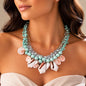 Women’s Stainless Steel Necklace & Earrings Jewelry Set Floral Adjustable Gift - Lumi and Leo
