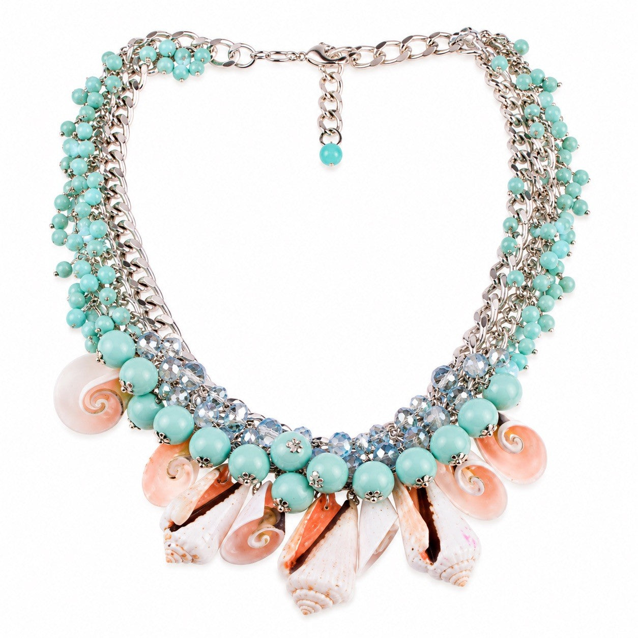 Women’s Stainless Steel Necklace & Earrings Jewelry Set Floral Adjustable Gift