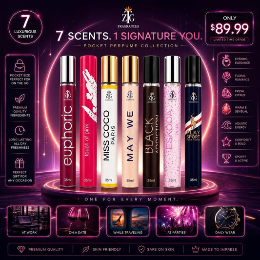 ZTG 35ml Pocket Perfume Eau De Parfum Long Lasting Travel Spray Choose Scent - Lumi and Leo