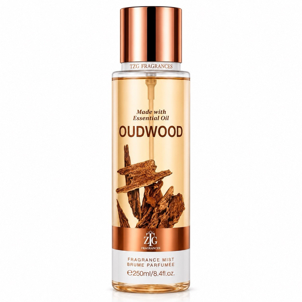 ZTG Fragrances Oudwood Fragrance Mist 250ml Made with Essential Oils Body Spray