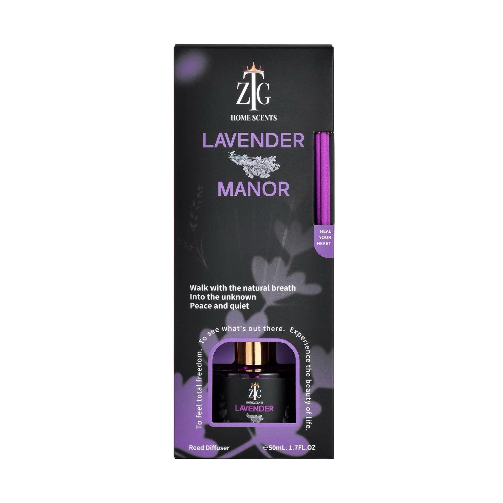 ZTG Lavender Manor Reed Diffuser Home Fragrance 50mL Aromatherapy Gift