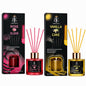 ZTG Reed Diffuser Set 2 Pack Rose Elixir & Vanilla Cake Home Fragrance - Lumi and Leo
