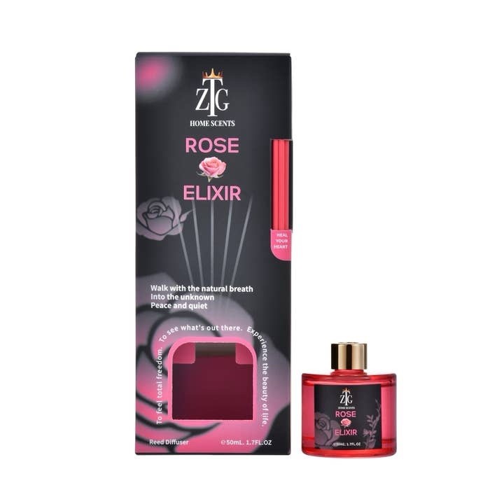 ZTG Reed Diffuser Set 2 Pack Rose Elixir & Vanilla Cake Home Fragrance