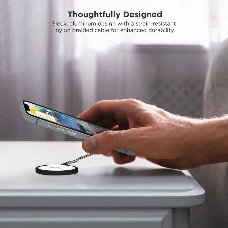 iHome 10W Magnetic Wireless Charger Puck 10ft Cable iPhone 12/13 2IHQI0851