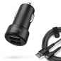 iHome 3.4A Dual Port Car Charger 3ft USB-C Braided Cable Rapid Charge - Lumi and Leo
