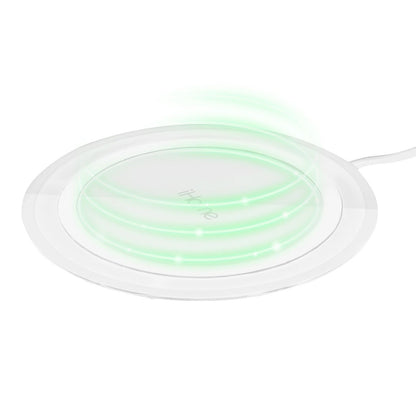 iHome IH-QI1000W 10W Qi Wireless Fast Charging Pad Ultra Slim White - Lumi and Leo