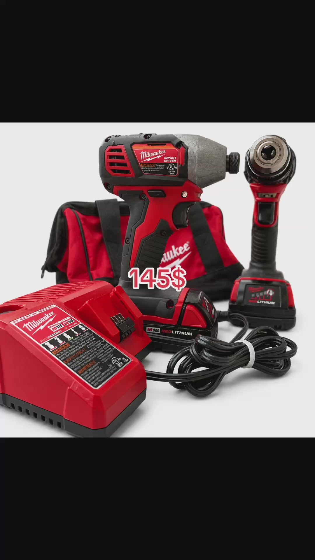 Milwaukee M18 Drill & Impact Driver Combo Kit – Tested & Working
